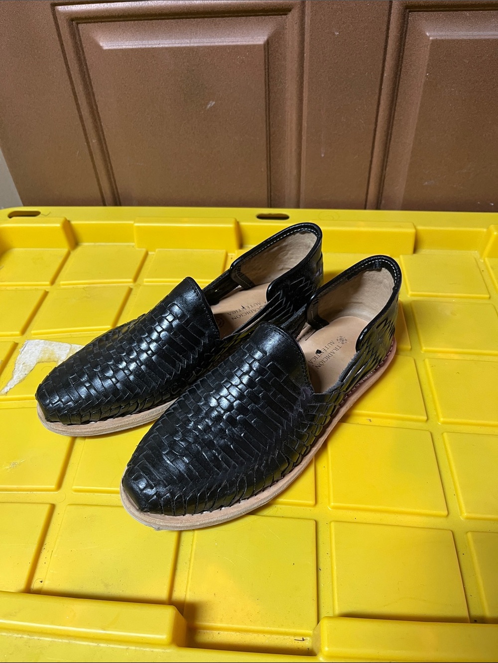 Black Leather Fisherman Sandals (Huaraches)
